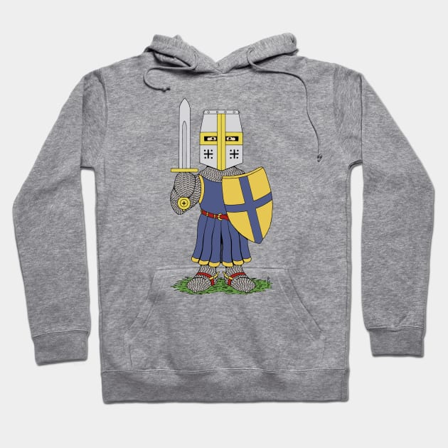 Cute Medieval Knight Hoodie by AzureLionProductions